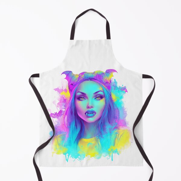 Item preview, Neon Vampire Girl – Cyberpunk Fantasy Portrait designed and sold by DuncanMaxStar .