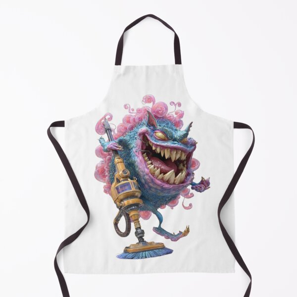 Item preview, Cartoon Monster with Vacuum Cleaner designed and sold by AlexLineArt.