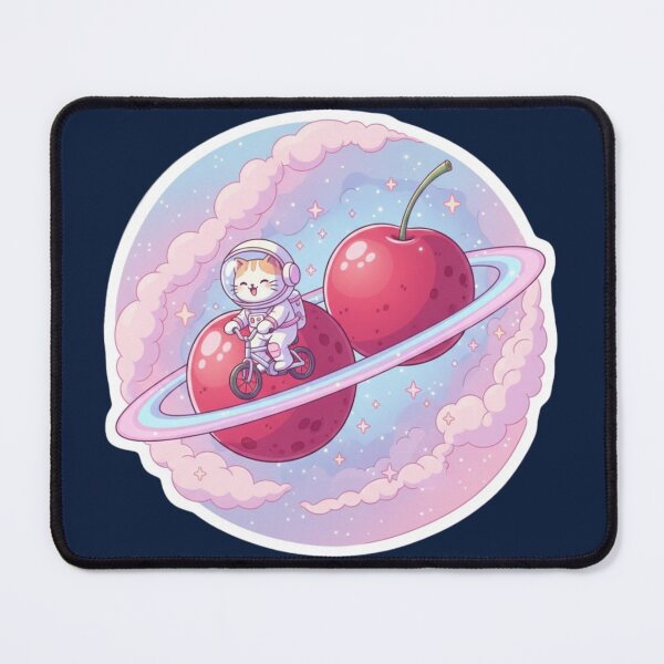 Item preview, Astronaut Cat on Cherry Planet – Cherry Planet Pastel Galaxy Wall Decor designed and sold by loccotown168.