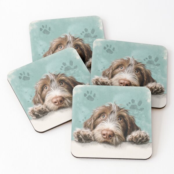 Item preview, Italian Spinone Peeking over Wall 01 designed and sold by Elisabeth Lucas.