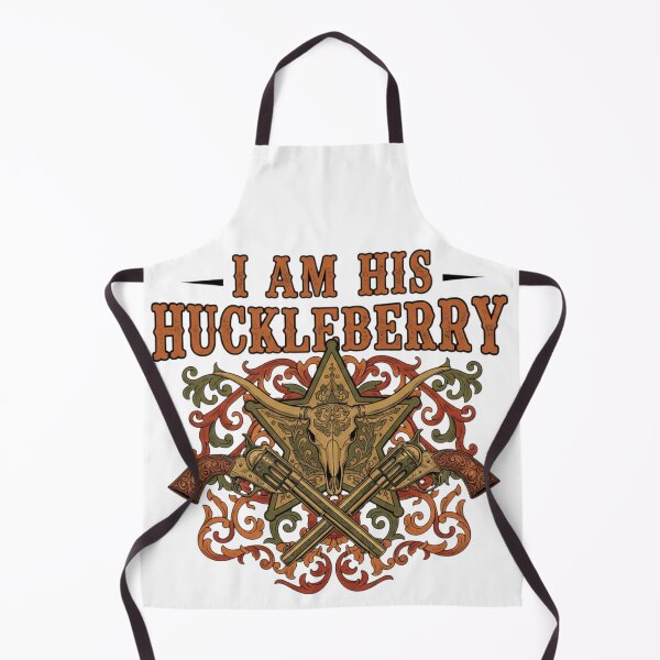 Item preview, I Am His Huckleberry Western Cowboy Skull Design with Guns and Sheriff Star designed and sold by VandalMuse.