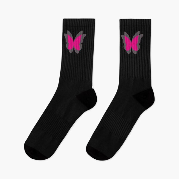 Item preview, Butterfly with flapping wings effect on (Pink on Black) designed and sold by STUDIO-72.