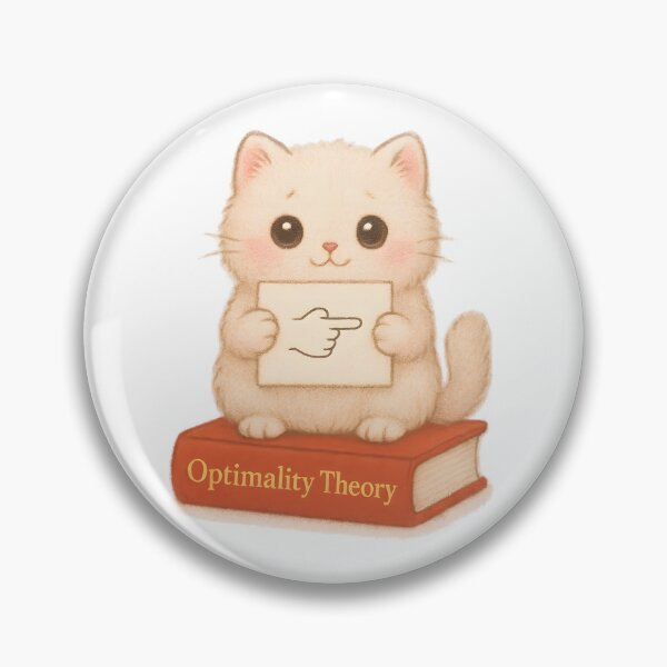 Item preview, Kawaii Optimality Theory Cat – Linguistics OT Hand Pointer Cute Nerd designed and sold by Nerd Romance Café.