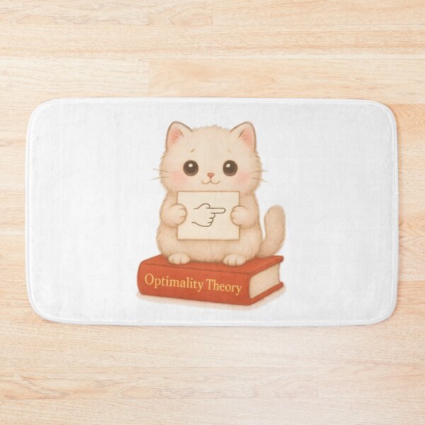 Item preview, Kawaii Optimality Theory Cat – Linguistics OT Hand Pointer Cute Nerd designed and sold by Nerd Romance Café.