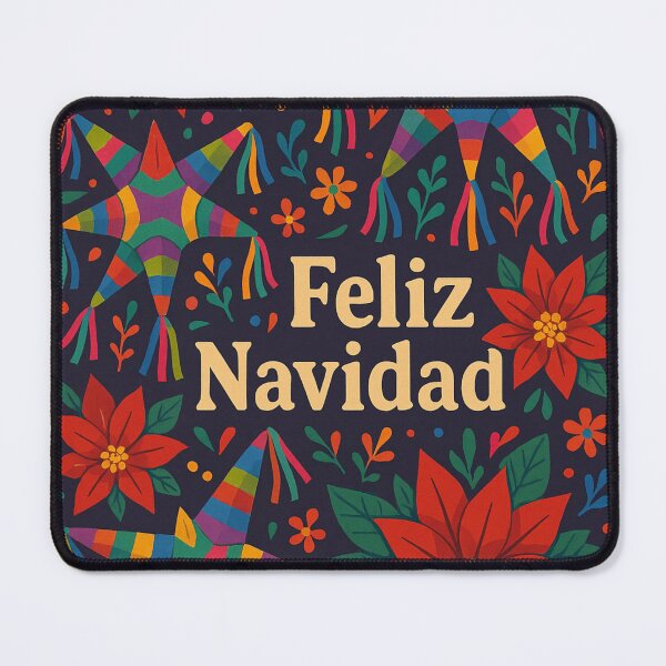 Item preview, Feliz Navidad (Merry Christmas) Mexican Folkloric Red Poinsettia Flower designed and sold by Lyvion design.