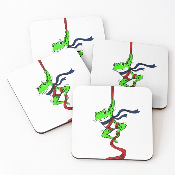 Item preview, Aerial Yoga, Yoga Frog, Frog doing Aerial Yoga designed and sold by AddlPoolart.