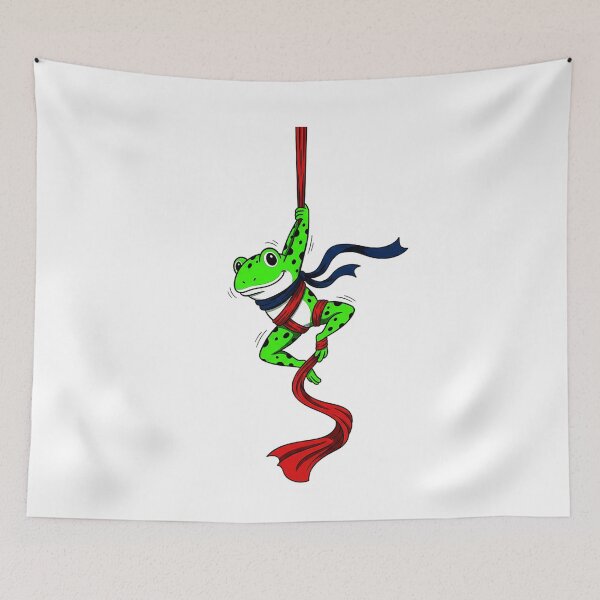 Item preview, Aerial Yoga, Yoga Frog, Frog doing Aerial Yoga designed and sold by AddlPoolart.
