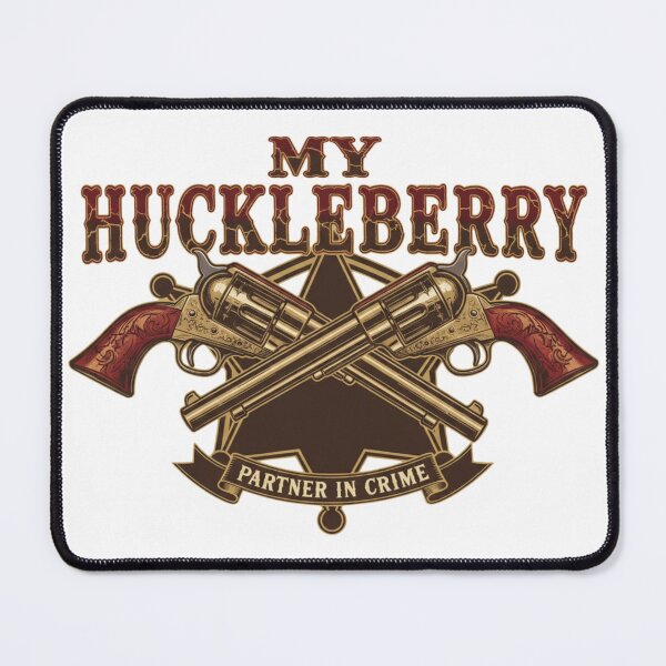 Item preview, My Huckleberry Partner In Crime Western Guns, Cross Revolvers and Sheriff Star Design designed and sold by VandalMuse.