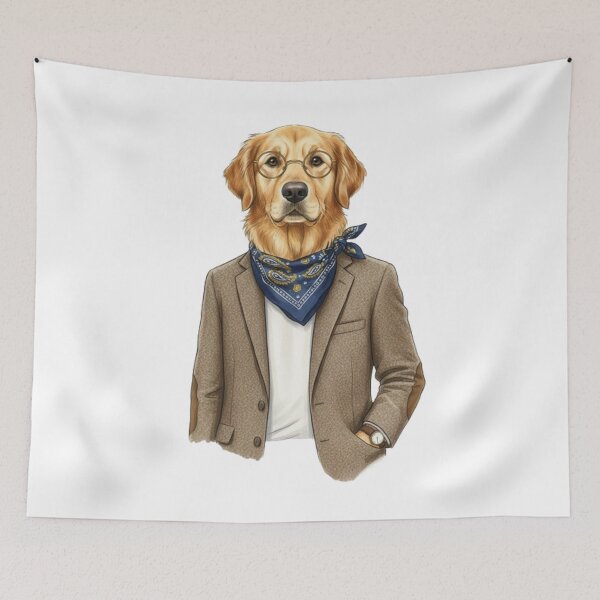 Item preview, Chic Golden Retriever | Fabric Jacket, Watch, Stylish Bandana designed and sold by CHRIST5000.