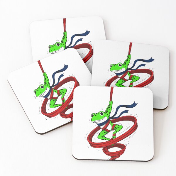 Item preview, Aerial Yoga, Yoga Frog, Frog doing Aerial Yoga designed and sold by AddlPoolart.