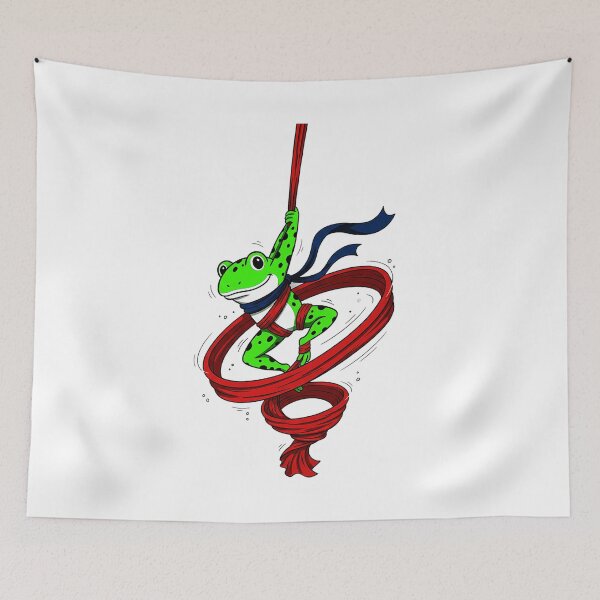 Item preview, Aerial Yoga, Yoga Frog, Frog doing Aerial Yoga designed and sold by AddlPoolart.