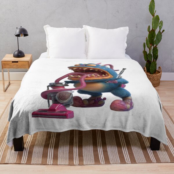 Item preview, Cartoon Monster with Vacuum Cleaner designed and sold by AlexLineArt.