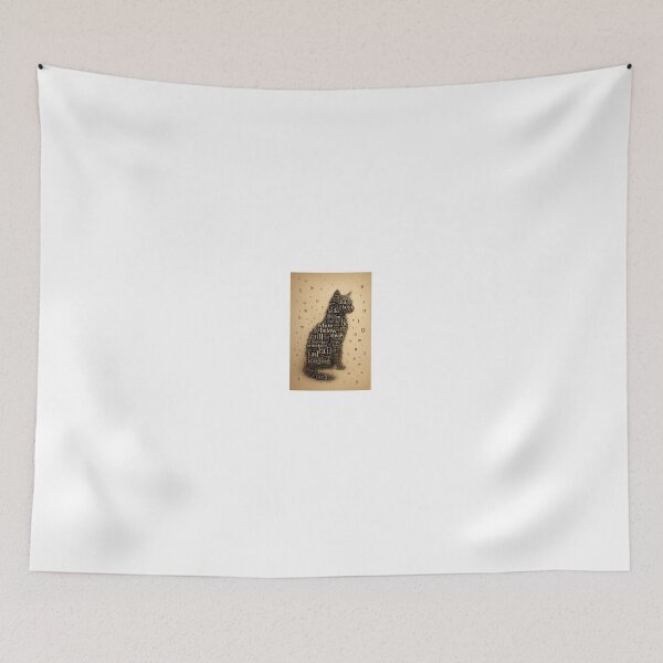 Item preview, The Cat Made of Words – Surreal Typographic Fantasy Art designed and sold by LovelyCatGalaxy.