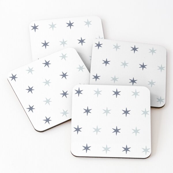 Item preview, Six-sided Stars Sticker Set, Mini Stickers, Blue designed and sold by cowboylike-e.