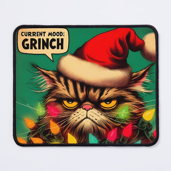 Item preview, Grumpy Cat Christmas Mood - Funny Holiday Sticker designed and sold by Ambient Mind Design.