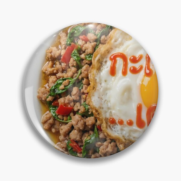 Item preview, Pad Kaprao with Fried Egg and Sauce Art designed and sold by mronsunday AI Art Studio.