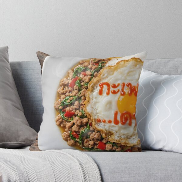 Item preview, Pad Kaprao with Fried Egg and Sauce Art designed and sold by mronsunday AI Art Studio.