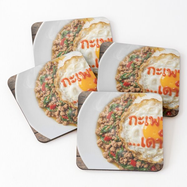 Item preview, Pad Kaprao with Fried Egg and Sauce Art designed and sold by mronsunday AI Art Studio.