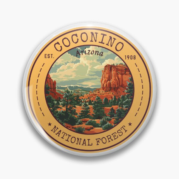 Item preview, Coconino National Forest in Arizona, USA, Vintage Travel Art Circle Emblem designed and sold by MaateoDesign.
