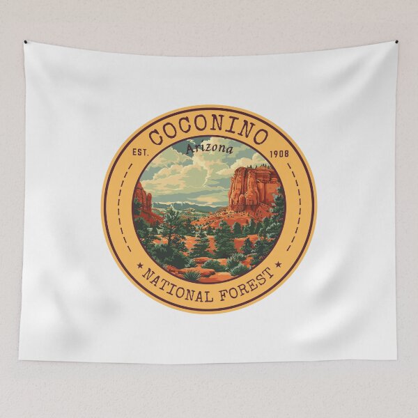 Item preview, Coconino National Forest in Arizona, USA, Vintage Travel Art Circle Emblem designed and sold by MaateoDesign.