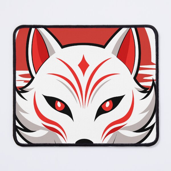 Item preview, "Mystic Red Kitsune Mask – Japanese Fox Spirit Art | Anime Samurai Aesthetic" designed and sold by Wave time.