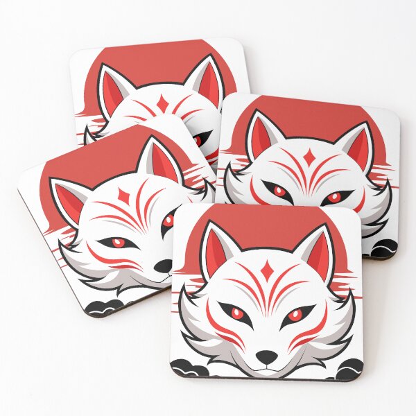 Item preview, "Mystic Red Kitsune Mask – Japanese Fox Spirit Art | Anime Samurai Aesthetic" designed and sold by Wave time.