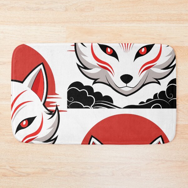Item preview, "Mystic Red Kitsune Mask – Japanese Fox Spirit Art | Anime Samurai Aesthetic" designed and sold by Wave time.