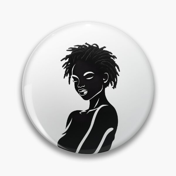 Item preview, Elegant Black Woman Silhouette – Locs Hairstyle Line Art Illustration designed and sold by WHDProduction45.