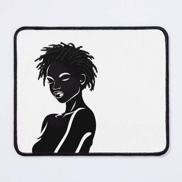 Item preview, Elegant Black Woman Silhouette – Locs Hairstyle Line Art Illustration designed and sold by WHDProduction45.