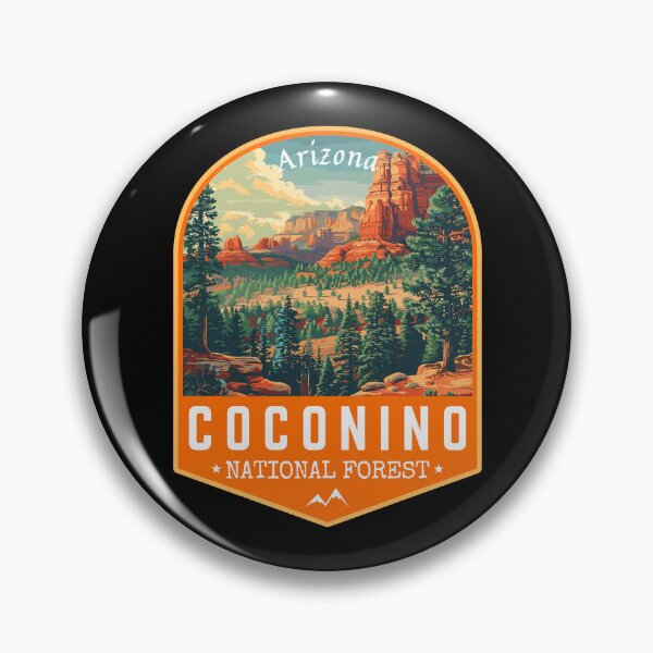 Item preview, Coconino National Forest in Arizona, USA Retro Travel Art Emblem designed and sold by MaateoDesign.