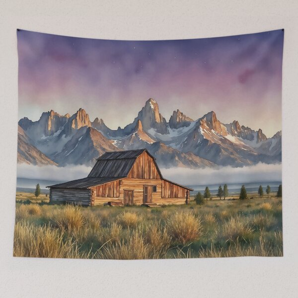 Item preview, Grand Teton National Park Wyoming Watercolor Art designed and sold by Magnolia Valley Art.