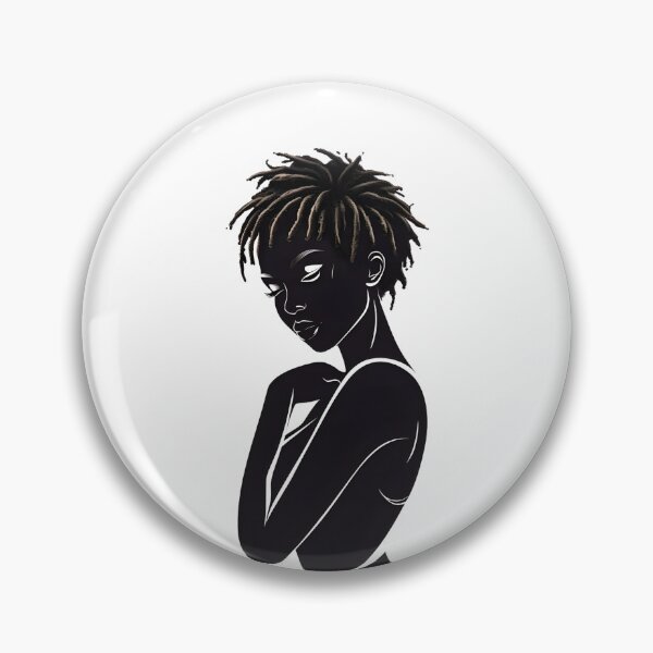 Item preview, Elegant Black Woman Silhouette – Locs Hairstyle Line Art Illustration designed and sold by WHDProduction45.