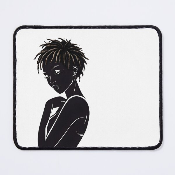 Item preview, Elegant Black Woman Silhouette – Locs Hairstyle Line Art Illustration designed and sold by WHDProduction45.