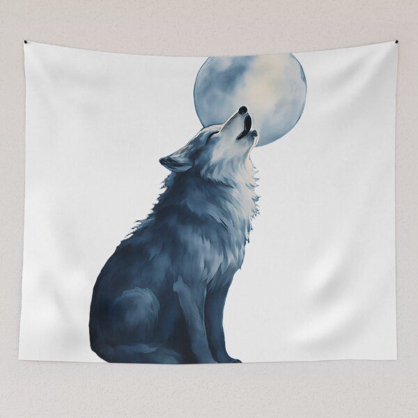 Item preview, Lone Wolf Howling Moon Motivation Grind Hustle designed and sold by HustleHardCo.