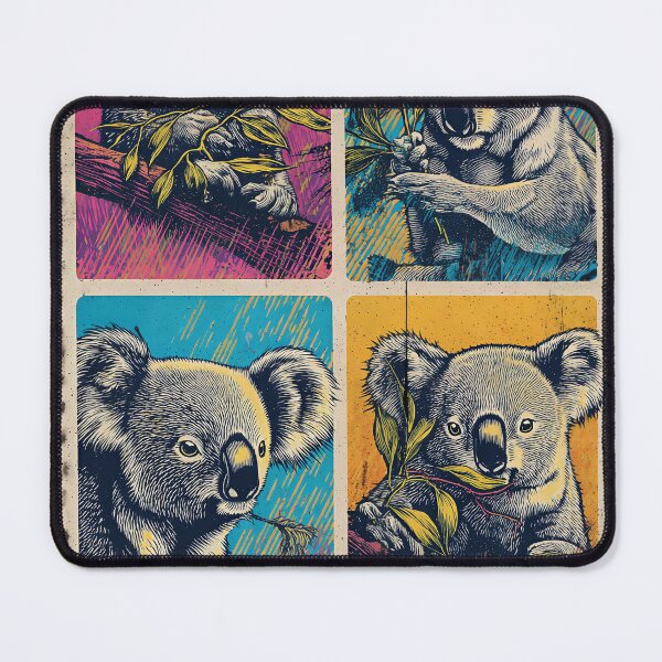 Item preview, Pop Art Koala Quartet – Vibrant Retro Wildlife Illustration designed and sold by Absyntart.