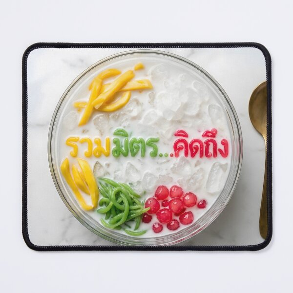 Item preview, Ruam Mit Dessert with Ingredient Typography designed and sold by mronsunday AI Art Studio.