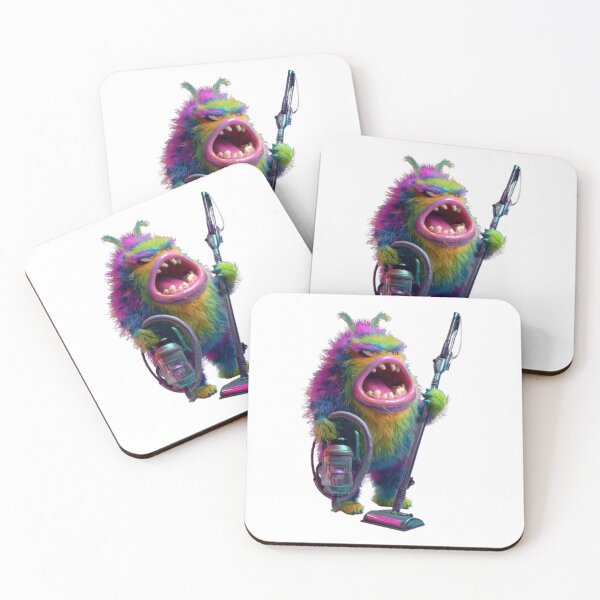 Item preview, Cartoon Monster with Vacuum Cleaner designed and sold by AlexLineArt.