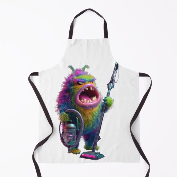 Item preview, Cartoon Monster with Vacuum Cleaner designed and sold by AlexLineArt.
