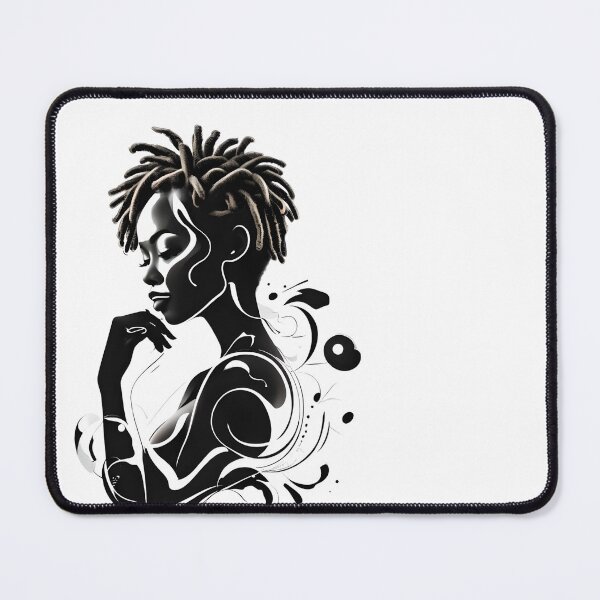 Item preview, Elegant Black Woman Silhouette – Locs Hairstyle Line Art Illustration designed and sold by WHDProduction45.
