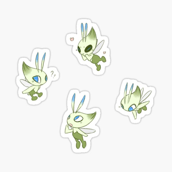 Mythical Pokemon Stickers Redbubble - roblox pokemon advanced getting celebi