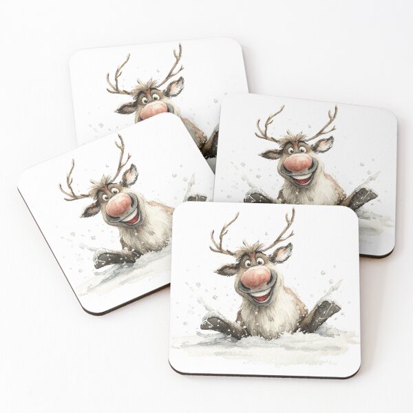Item preview, Goofy Christmas Playfull Reindeer designed and sold by SoulTreasures.