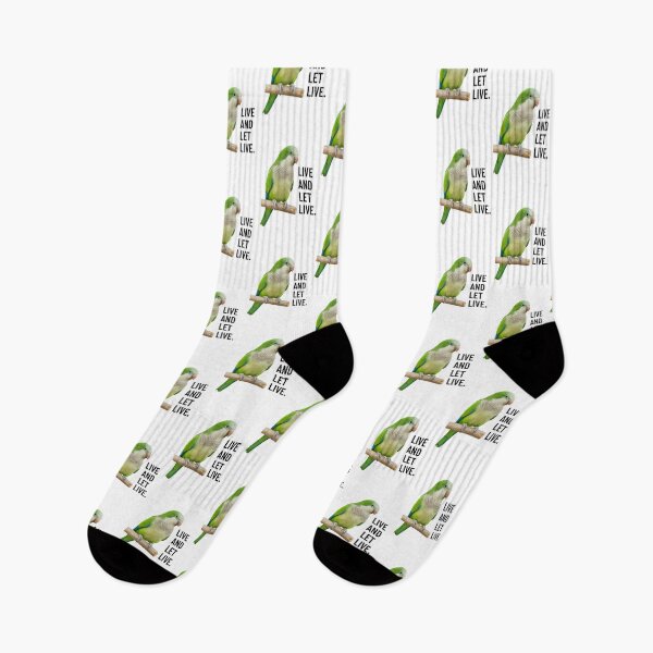 Item preview, Live and Let Live – Monk Parakeet Illustration designed and sold by @majovegana.
