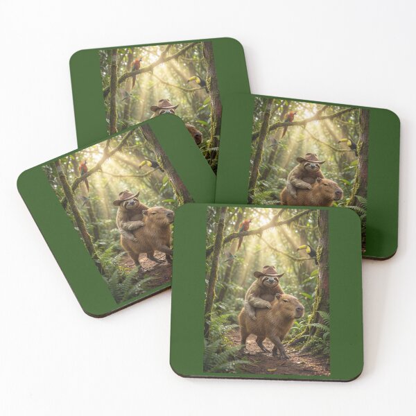 Item preview, Outback Sloth Rides Capybara designed and sold by Tridentulus.