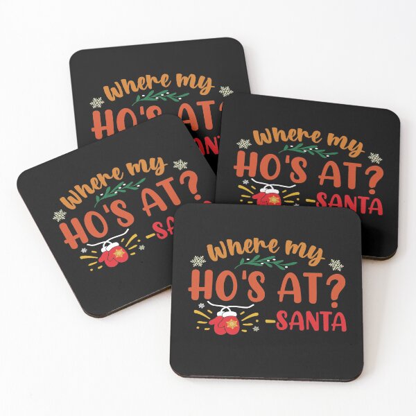 Item preview, Funny Santa Where My Hos At Christmas Design designed and sold by Maniutek.