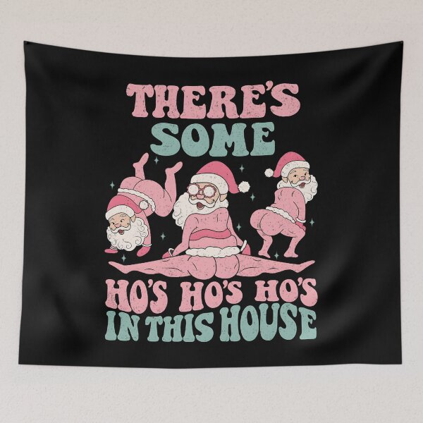 Item preview, Retro Christmas Naked Santa There Some Ho Ho In House designed and sold by ModaPriNTonv.