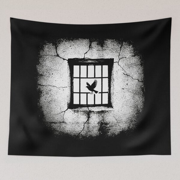 Item preview, Lark Bird Prison Stencil High Contrast Irish Freedom designed and sold by Original-It-Tee.