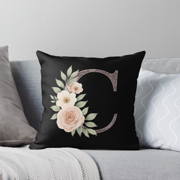 Item preview, Floral Letter C Monogram – Blush Rose Initial C designed and sold by PunchDrop.