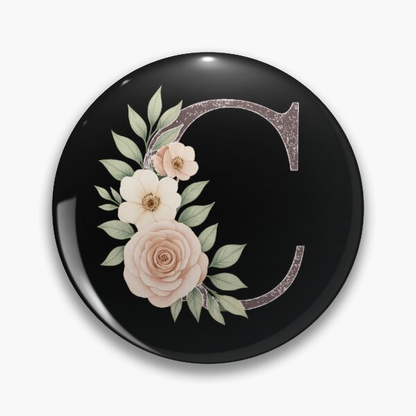 Item preview, Floral Letter C Monogram – Blush Rose Initial C designed and sold by PunchDrop.