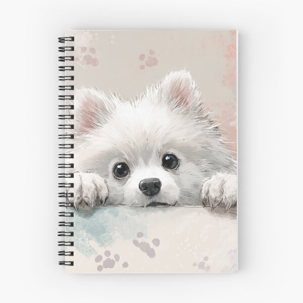 Item preview, Japanese Spitz Peeking over Wall 01 designed and sold by Elisabeth Lucas.