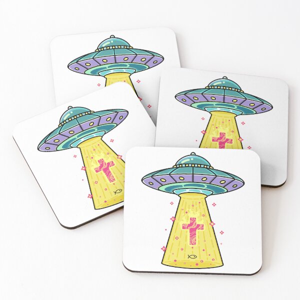 Item preview, Mothership Miracle UFO Christmas Religious Art designed and sold by Wounded Whisper.